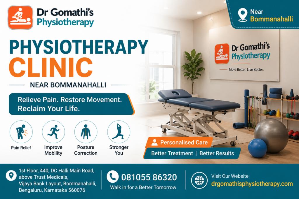 Physiotherapy Clinic Near Bommanahalli Dr Gomathi’s Physiotherapy